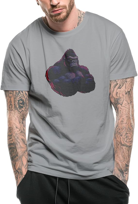 domirica Men's Solid 100% Cotton Graphic