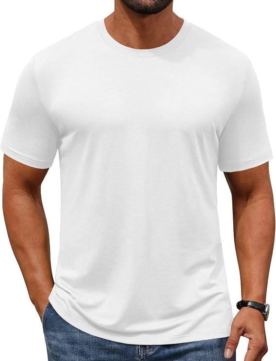 COOFANDY Men's T-Shirts Short Sleeve Crew Neck T Shirts Casual Classic Basic Tee Shirts