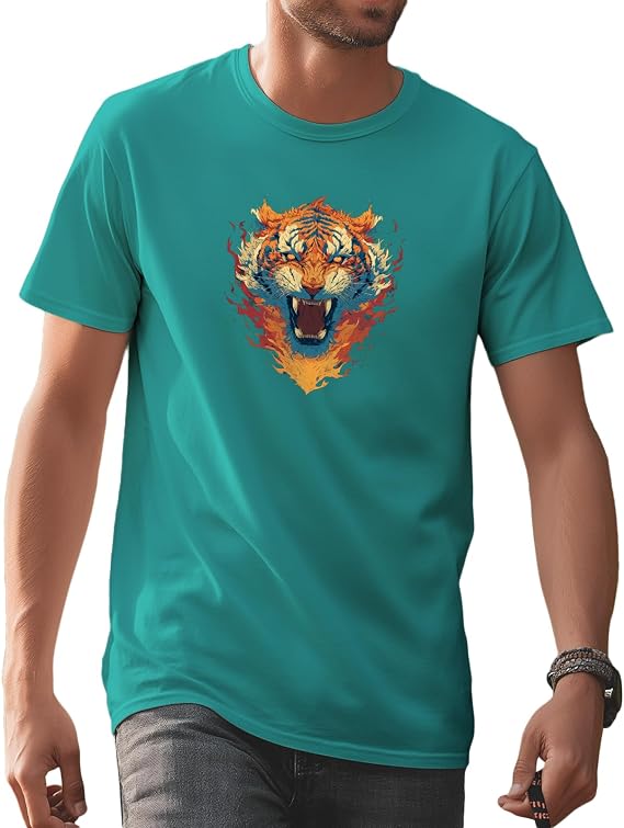 domirica Solid Graphic Tees for Men 100% Cotton